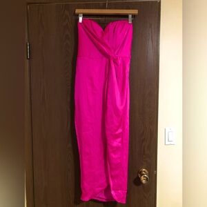 Strapless midi dress